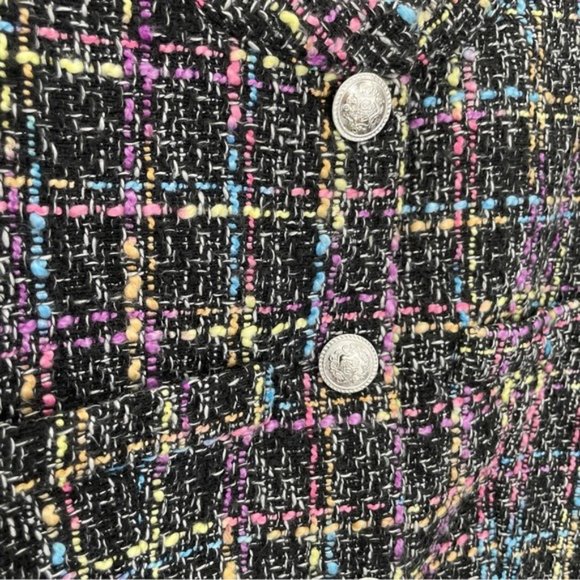 AQUA Aqua Puff Sleeve Multi-Color Tweed Jacket - NWT - Size XS - Picture 4 of 4